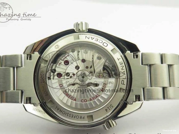 0423 Sleek Planet Ocean Professional Ceramic Bezel 42mm 1:1 MK Best Edition Silver Markers On SS Bracelet A 8085
